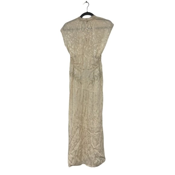 Zara ZW Collection Womens Jacquard Midi Dress Small Off White 7521/045 NWOT - Picture 3 of 13